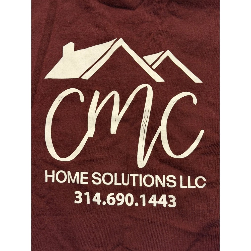 Carhartt Long Sleeve Shirt Men L Tall Maroon CMC Home Solutions Pocket Tee Work* - Picture 10 of 11